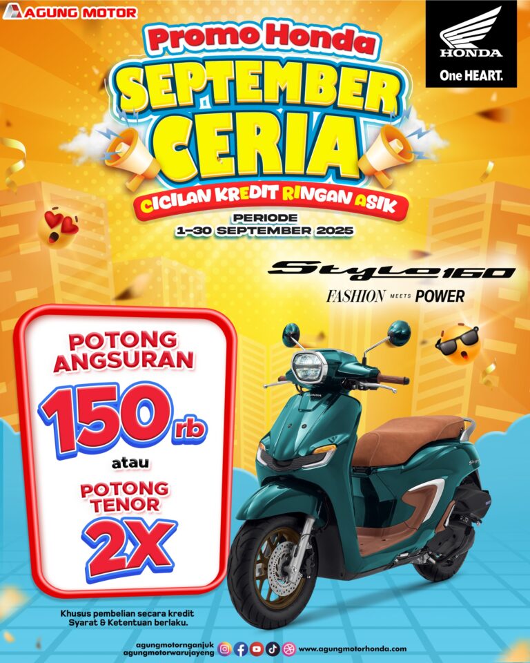 Promo Honda SEPTEMBER CERIA STYLO 160